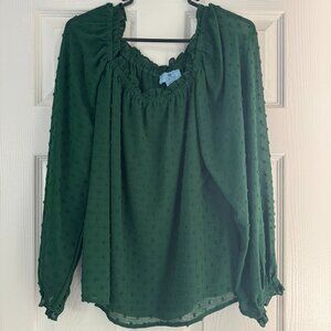 Cece Green Blouse